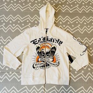 Vintage Retro Ed hardy graphic skull eagle snake hoodie sweater